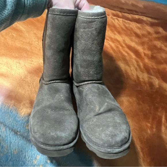 Bear Paw Elle Leather and Shearling Short Boots size 9 glittery - Picture 6 of 10